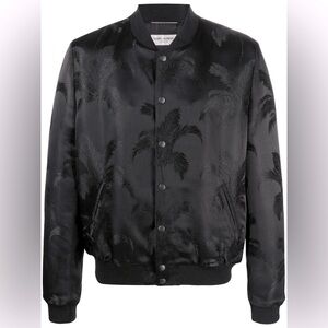 Saint Laurent Palm Tree Jacquard Bomber Jacket